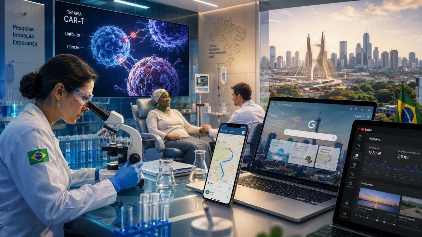 Ciência brasileira avança contra o câncer e Google anuncia novas soluções de inteligência artificial no Brasil